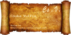Csuka Vulfia névjegykártya